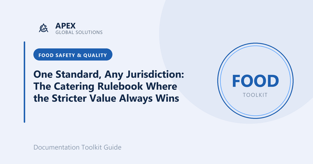 One Standard, Any Jurisdiction: The Catering Rulebook Where the Stricter Value Always Wins