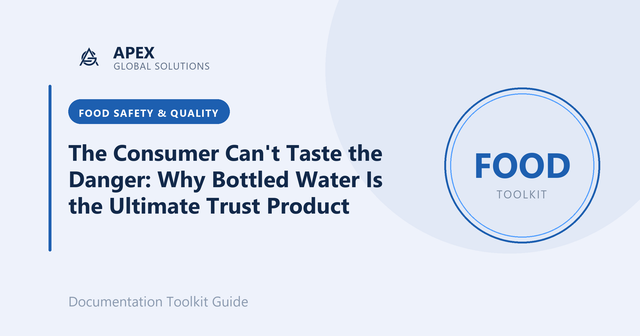 The Consumer Can't Taste the Danger: Why Bottled Water Is the Ultimate Trust Product