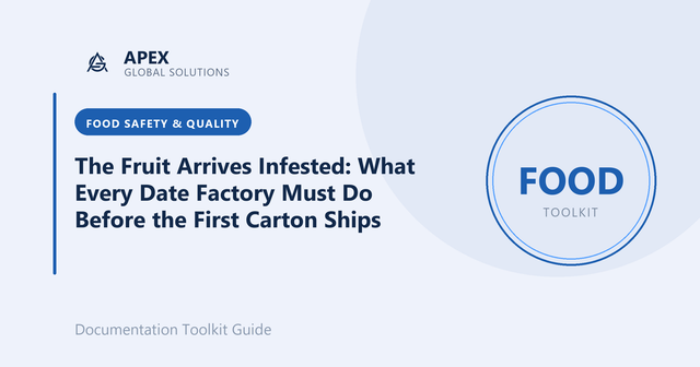 The Fruit Arrives Infested: What Every Date Factory Must Do Before the First Carton Ships