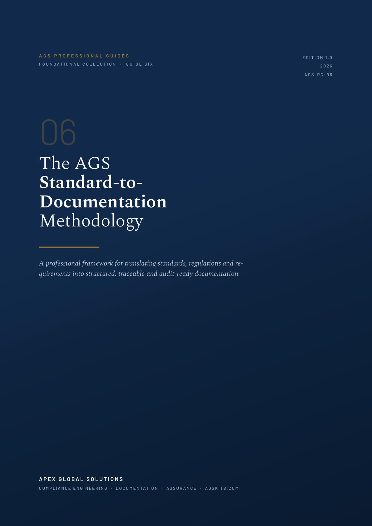 Cover of The AGS Standard-to-Documentation Methodology