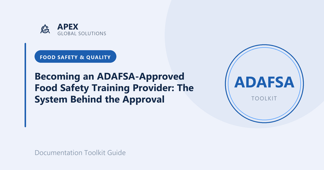 Becoming an ADAFSA-Approved Food Safety Training Provider: The System Behind the Approval