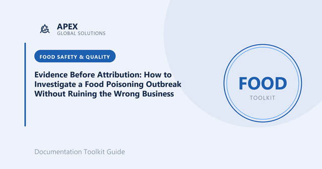 Evidence Before Attribution: How to Investigate a Food Poisoning Outbreak Without Ruining the Wrong Business