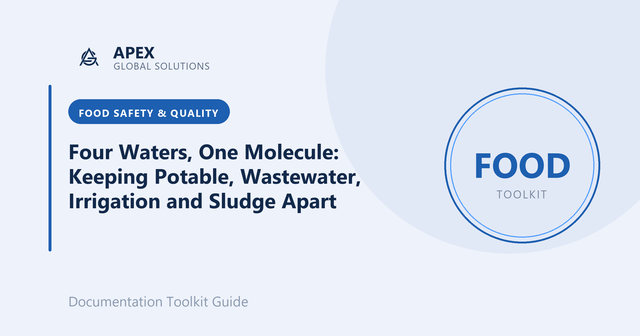 Four Waters, One Molecule: Keeping Potable, Wastewater, Irrigation and Sludge Apart
