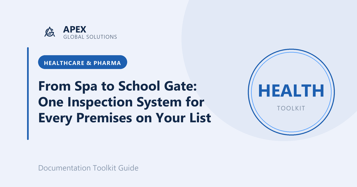 From Spa to School Gate: One Inspection System for Every Premises on Your List