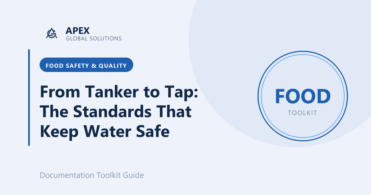 From Tanker to Tap: The Standards That Keep Water Safe