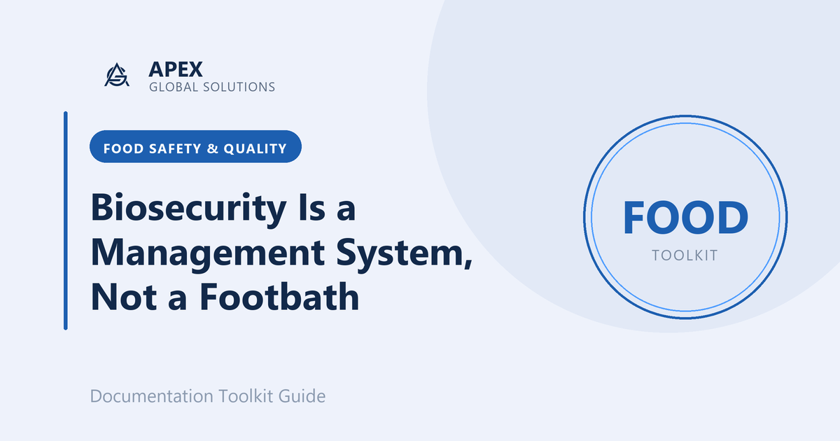 Biosecurity Is a Management System, Not a Footbath