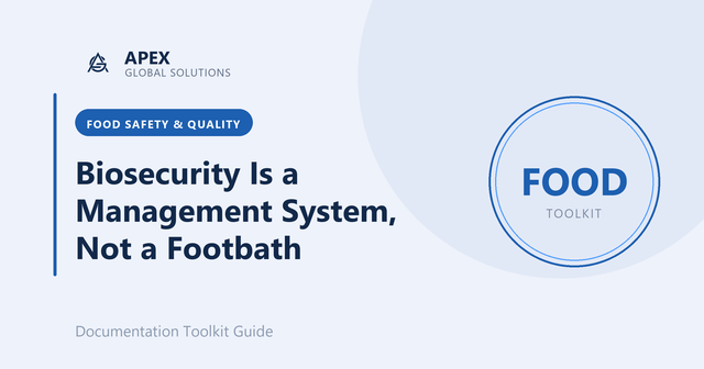Biosecurity Is a Management System, Not a Footbath