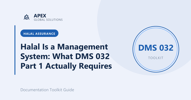 Halal Is a Management System: What DMS 032 Part 1 Actually Requires