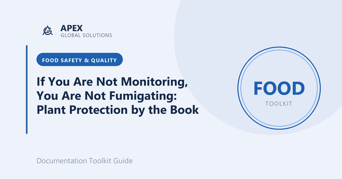 If You Are Not Monitoring, You Are Not Fumigating: Plant Protection by the Book