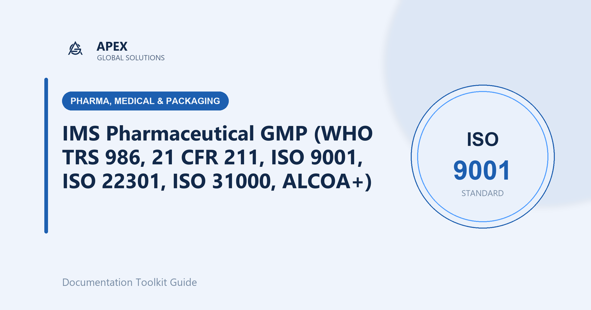 Pharmaceutical GMP Under WHO TRS 986 and 21 CFR Part 211: A Complete Implementation Guide