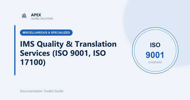 One System, Two Certificates: Integrating ISO 9001 and ISO 17100 for Language-Service Providers