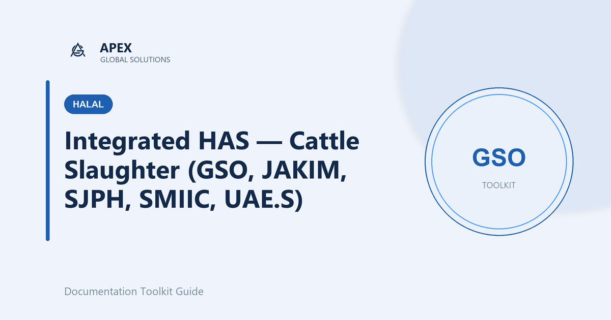 The Integrated HAS for Cattle Slaughter: Meeting GSO, JAKIM, SJPH, SMIIC and UAE.S Requirements with One System