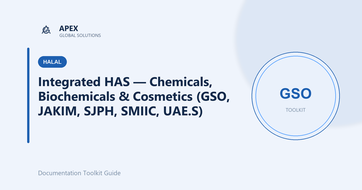 Halal Certification for Chemicals, Biochemicals and Cosmetics: How an Integrated HAS Unlocks Five Markets at Once
