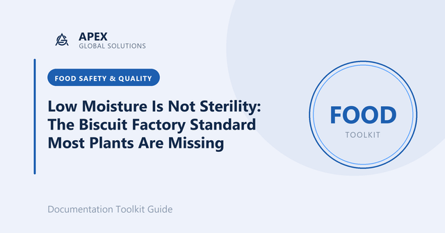 Low Moisture Is Not Sterility: The Biscuit Factory Standard Most Plants Are Missing