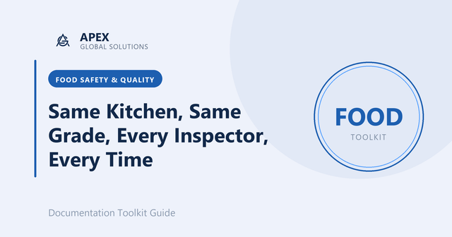 Same Kitchen, Same Grade, Every Inspector, Every Time