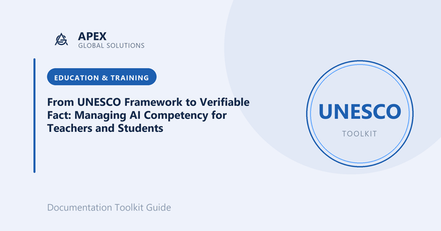 From UNESCO Framework to Verifiable Fact: Managing AI Competency for Teachers and Students