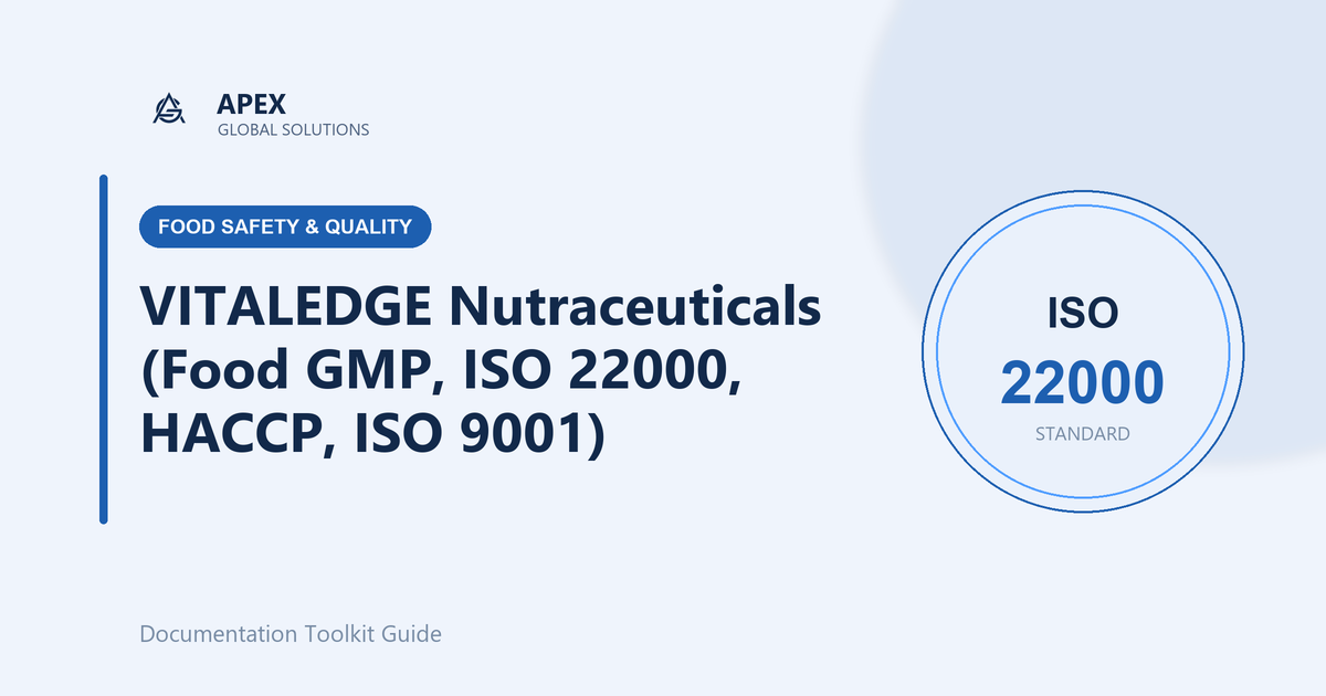 Building Compliance in Nutraceuticals: A Guide to GMP, ISO 22000, HACCP and ISO 9001 for Supplement Manufacturers