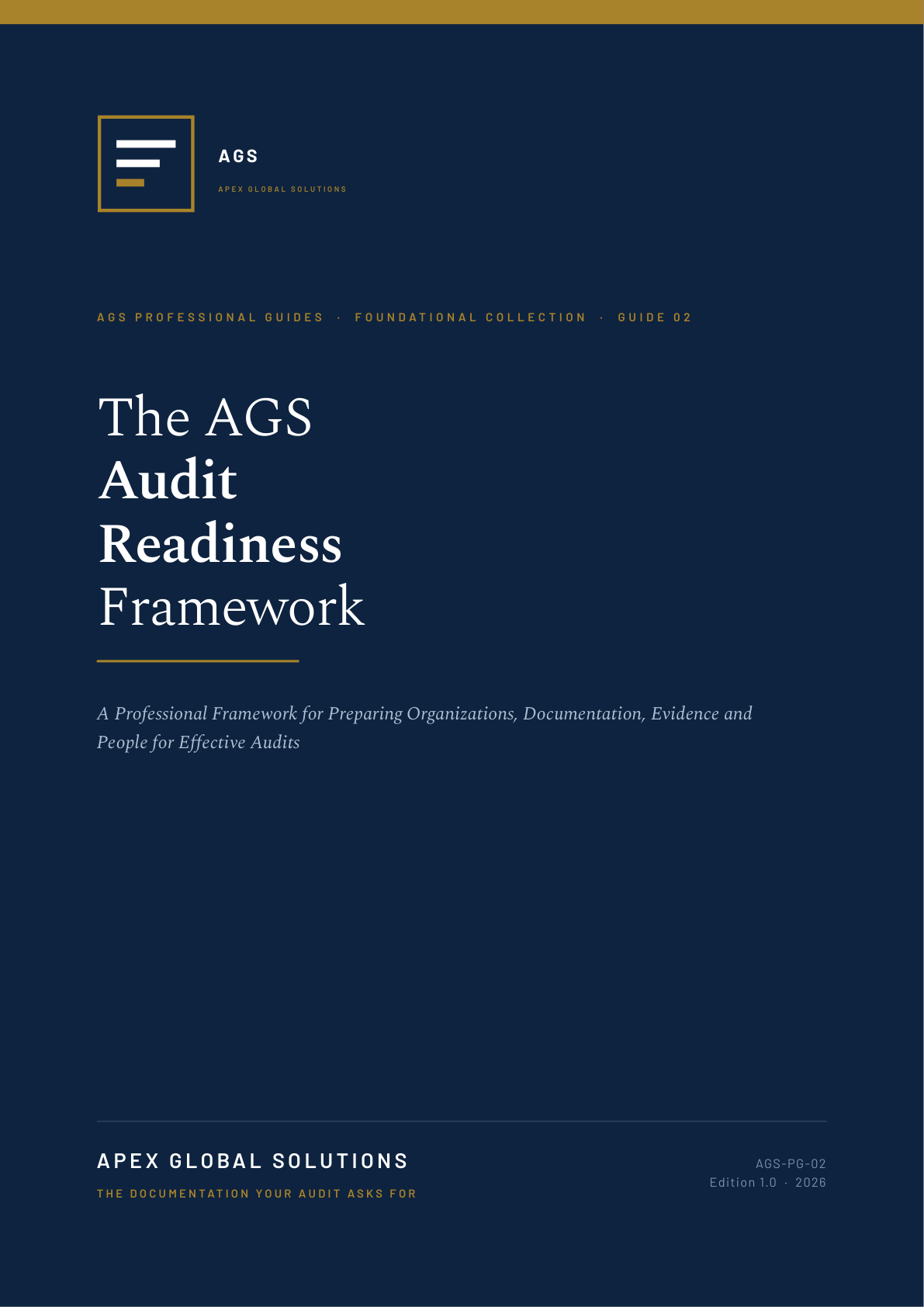 Cover of The AGS Audit Readiness Framework
