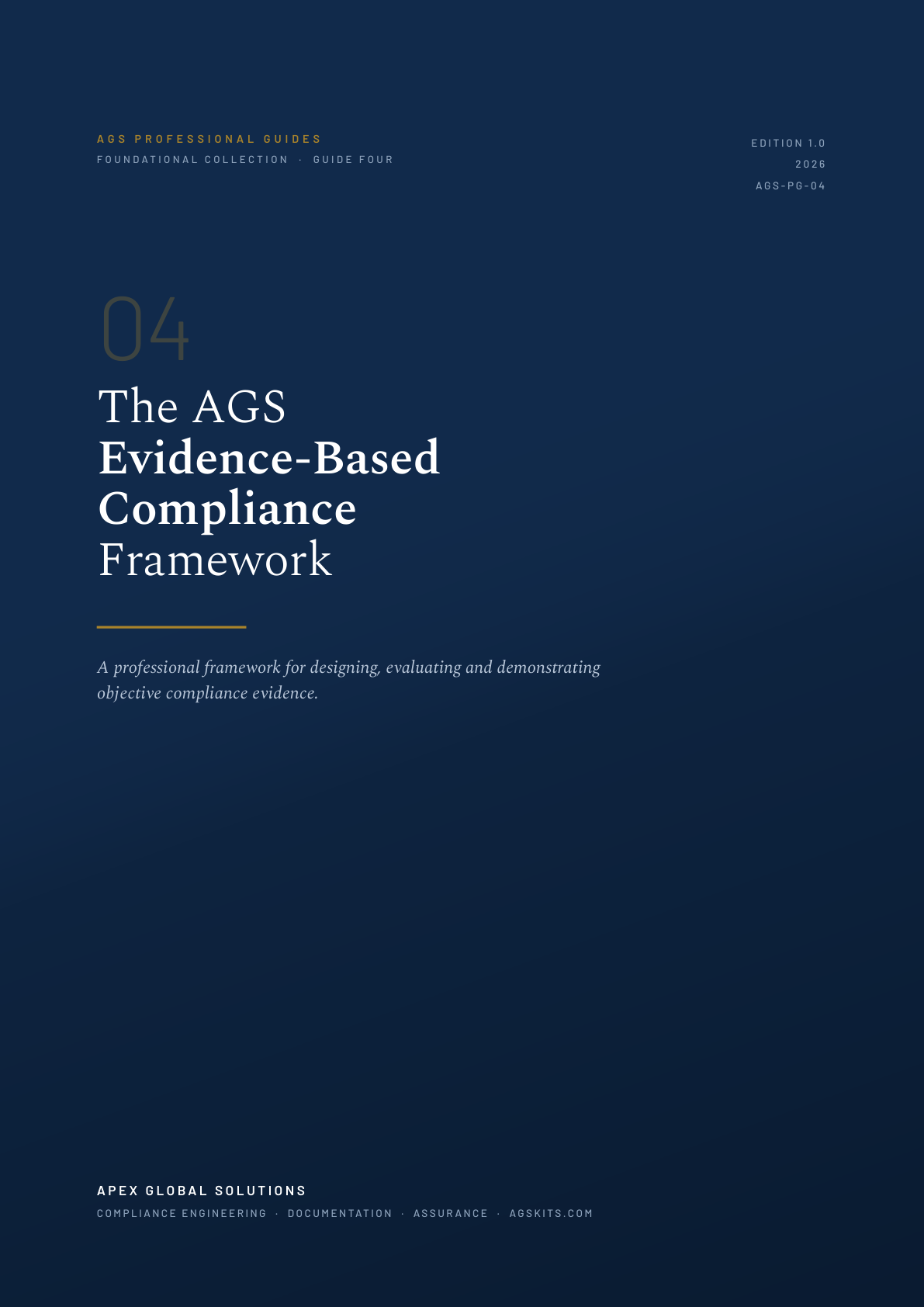 Cover of The AGS Evidence-Based Compliance Framework