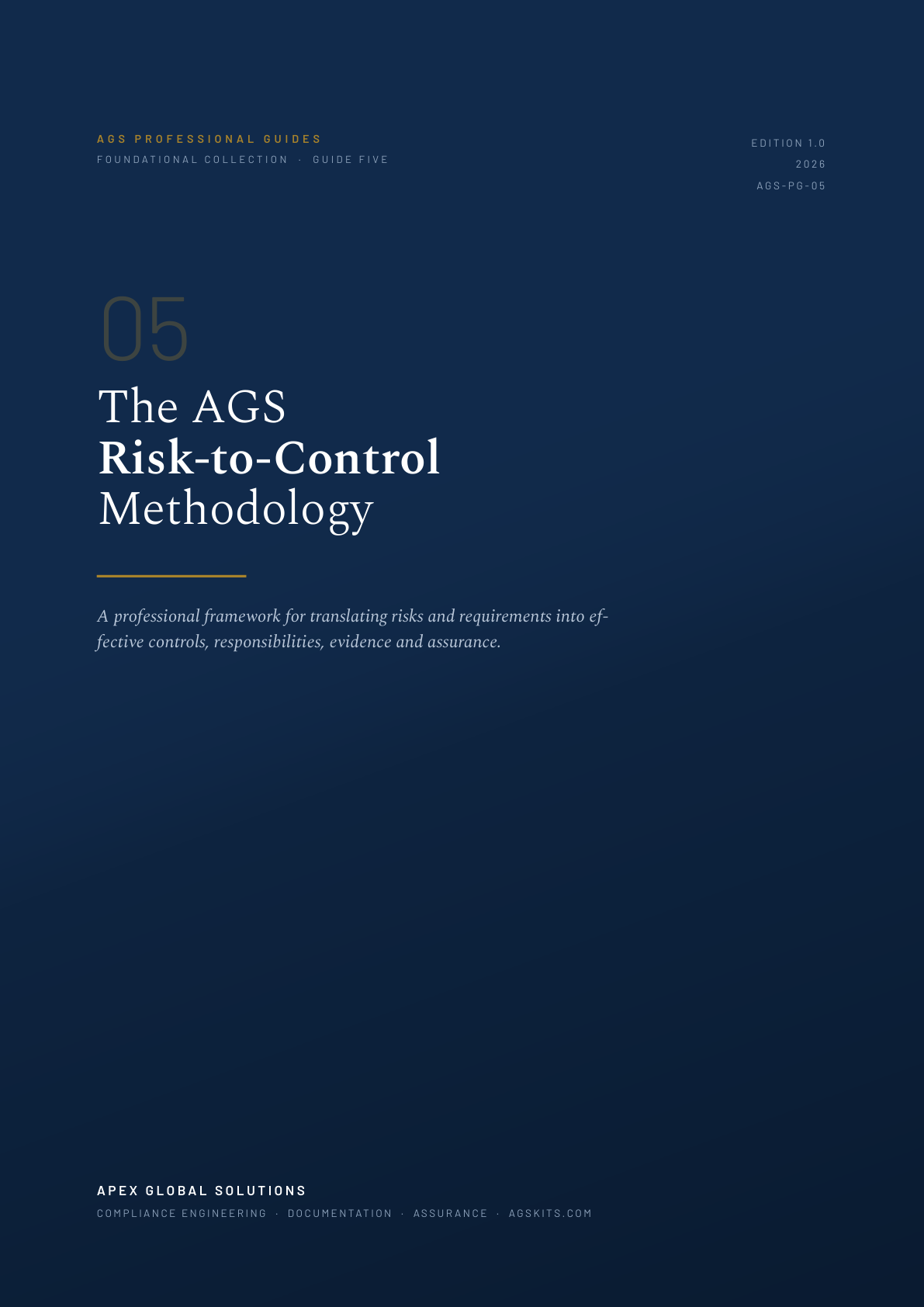 Cover of The AGS Risk-to-Control Methodology