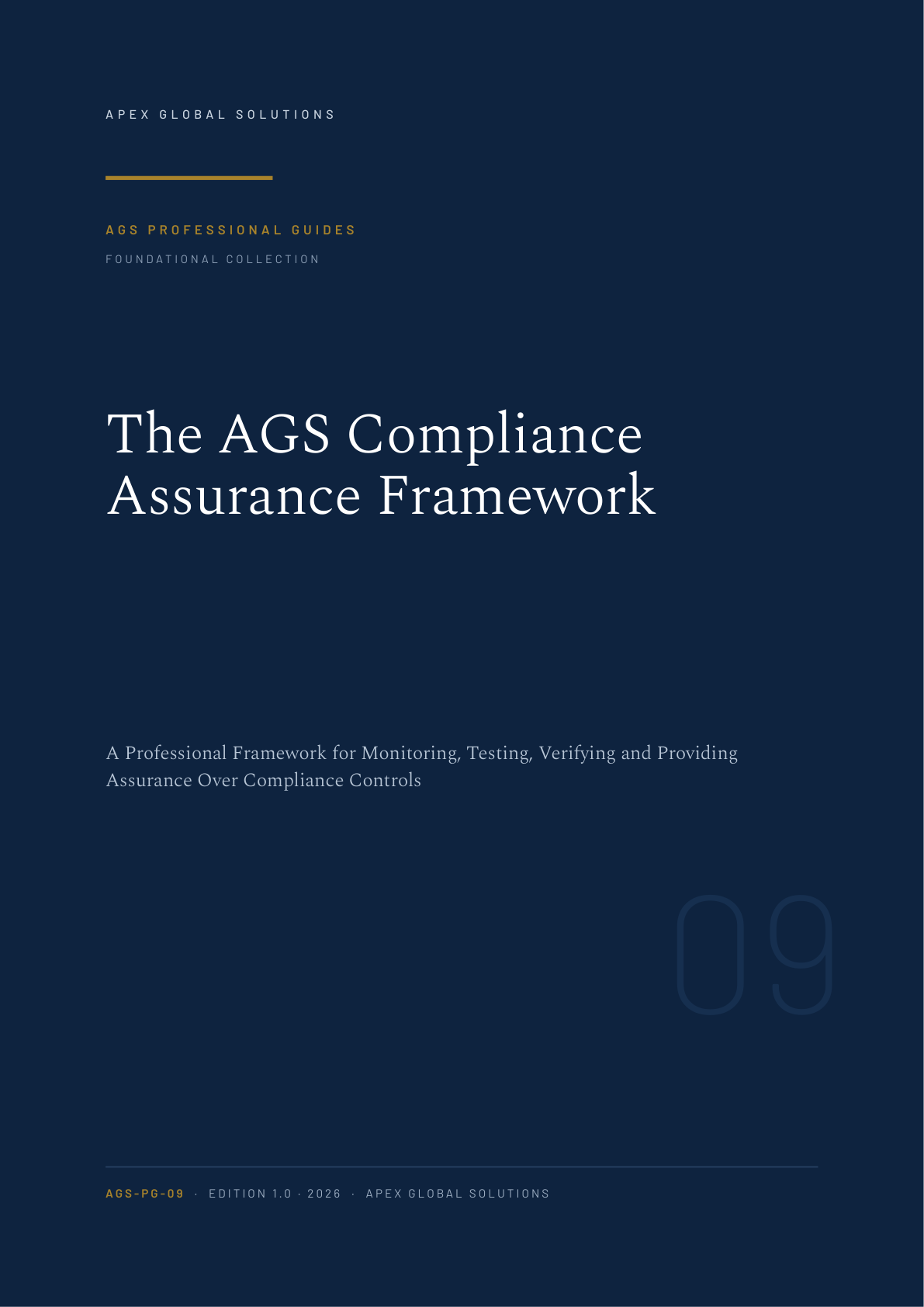 Cover of The AGS Compliance Assurance Framework